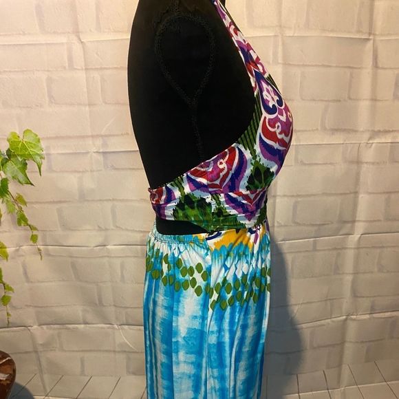 MULTICOLORED MAXI DRESS - Picture 4 of 14